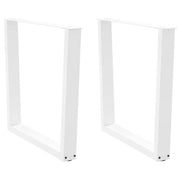 Eettafelpoten 2 st V-vorm 90x72-73,3 cm staal wit