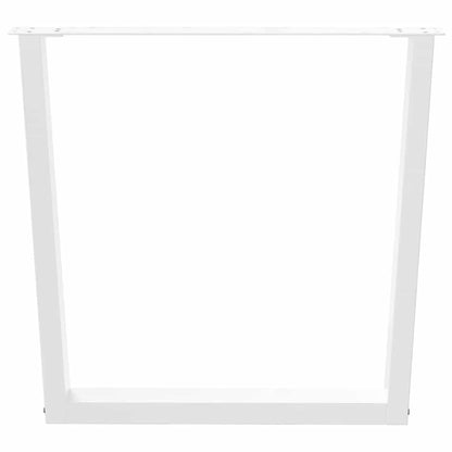 Eettafelpoten 2 st V-vormig 90x(72-73,3) cm staal wit