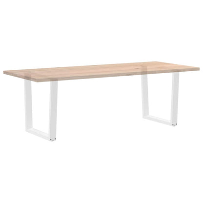 Eettafelpoten 2 st V-vormig 90x(72-73,3) cm staal wit