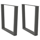 Dining table legs 2 pcs V-shaped 90x(72-73.3) cm steel anthracite