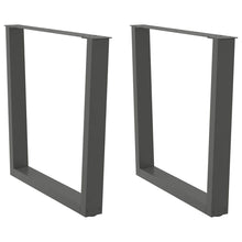 Eettafelpoten 2 st V-vormig 90x(72-73,3) cm staal antraciet