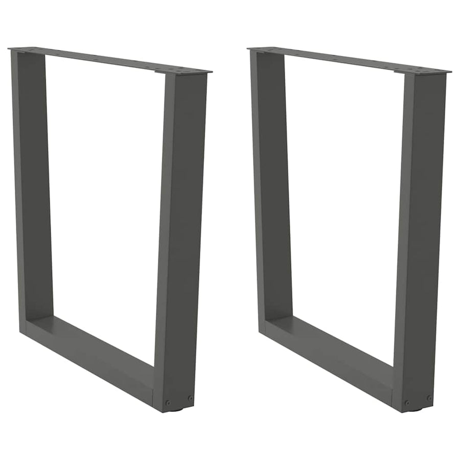 Eettafelpoten 2 st V-vormig 90x(72-73,3) cm staal antraciet