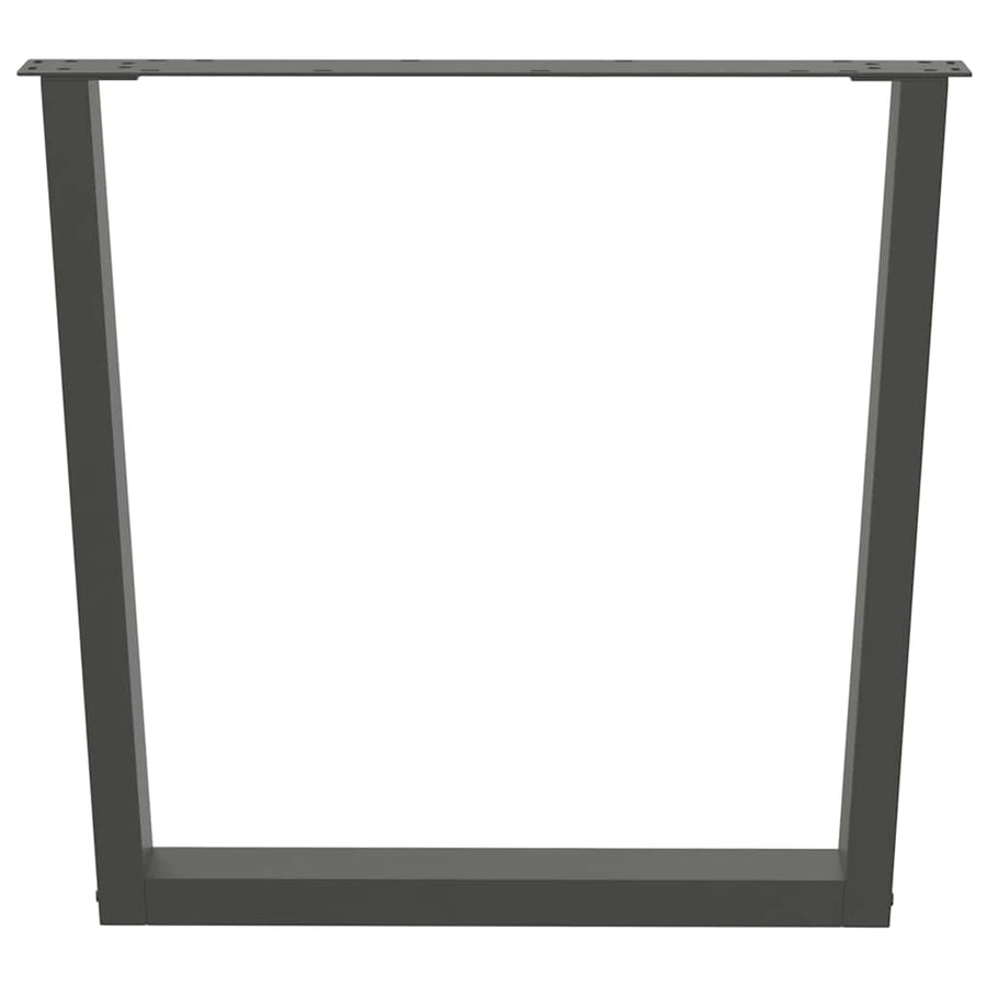 Eettafelpoten 2 st V-vormig 90x(72-73,3) cm staal antraciet