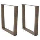 Dining Table Legs 2 pcs V-shaped 90x(72-73.3) cm steel natural