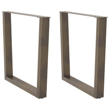 Eettafelpoten 2 st V-vormig 90x(72-73,3) cm staal naturel