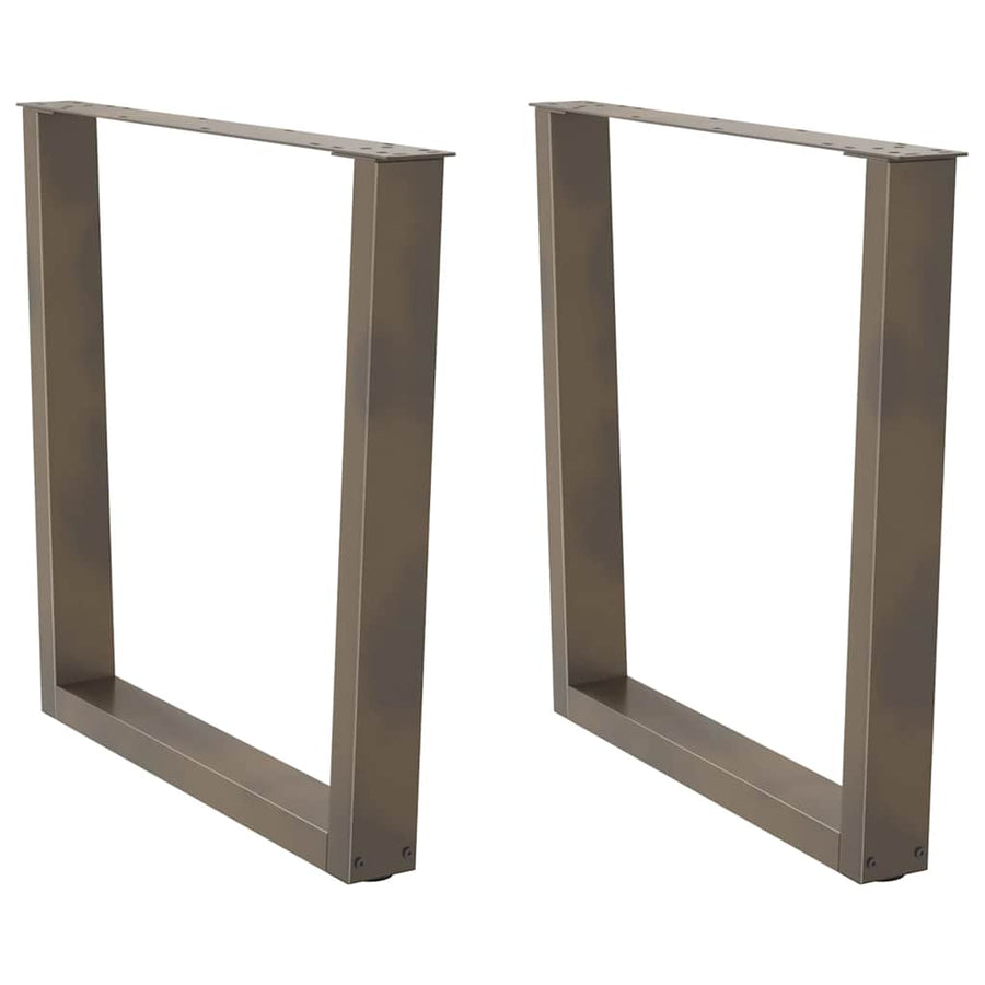 Eettafelpoten 2 st V-vormig 90x(72-73,3) cm staal naturel