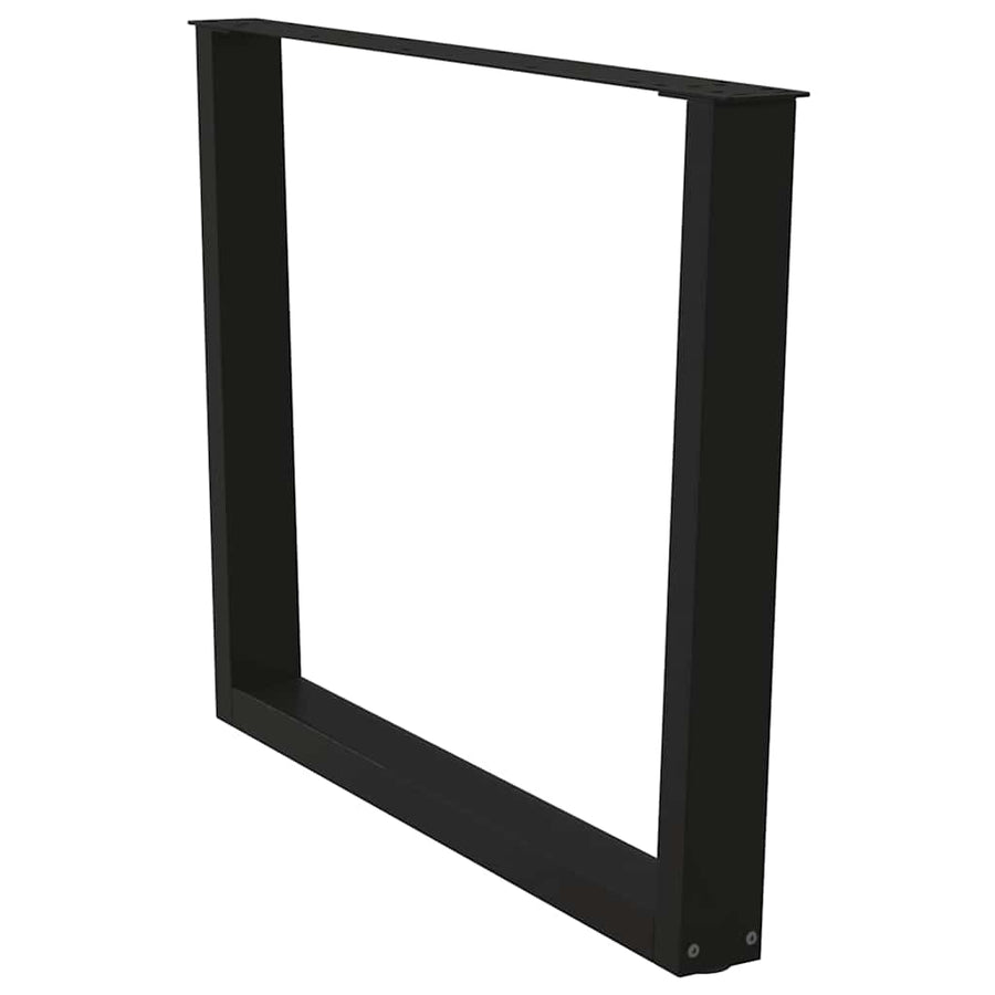 Eettafelpoten 2 st V-vormig 100x(72-73,3) cm staal zwart