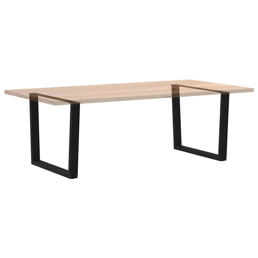 Eettafelpoten 2 st V-vormig 100x(72-73,3) cm staal zwart