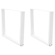 Eettafelpoten 2 st V-vormig 100x72 cm staal wit