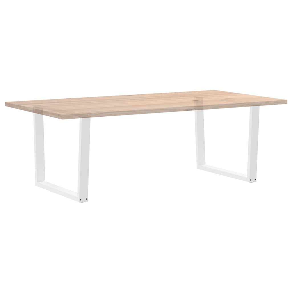 Eettafelpoten 2 st V-vormig 100x(72-73,3) cm staal wit
