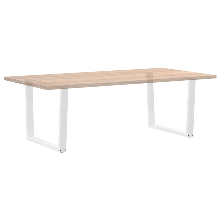 Eettafelpoten 2 st V-vormig 100x(72-73,3) cm staal wit
