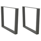 Dining Table Legs 2 pcs V-shaped 100x(72-73.3) cm steel anthracite