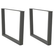 Eettafelpoten 2 st V-vormig 100x72-73,3 cm staal antraciet