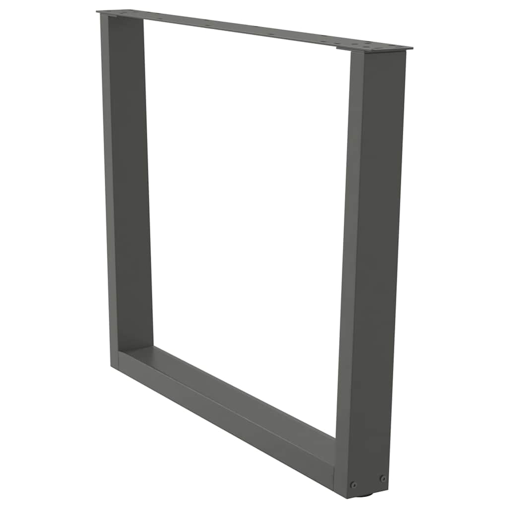 Eettafelpoten 2 st V-vormig 100x(72-73,3) cm staal antraciet