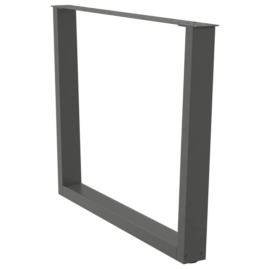 Eettafelpoten 2 st V-vormig 100x(72-73,3) cm staal antraciet