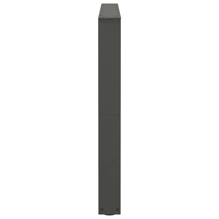 Eettafelpoten 2 st V-vormig 100x(72-73,3) cm staal antraciet