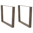 Dining table legs 2 pcs V-shaped 100x(72-73.3) cm steel natural