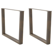 Eettafelpoten 2 st V-vorm 100x72-73,3 cm staal naturel