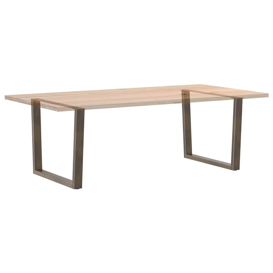 Eettafelpoten 2 st V-vormig 100x(72-73,3) cm staal naturel