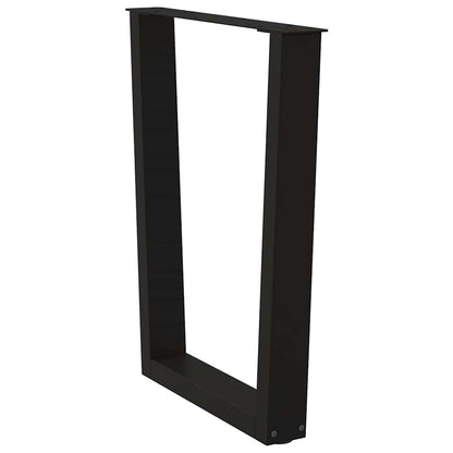 Eettafelpoten 3 st V-vormig 70x(72-73,3) cm staal zwart