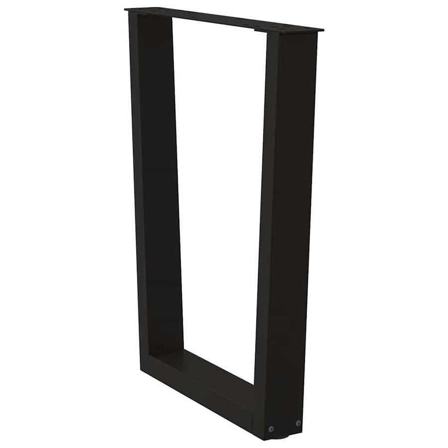 Eettafelpoten 3 st V-vormig 70x(72-73,3) cm staal zwart