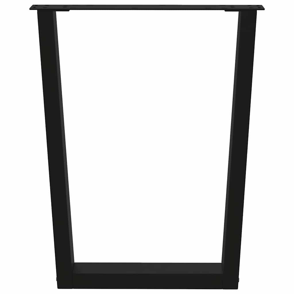 Eettafelpoten 3 st V-vormig 70x(72-73,3) cm staal zwart