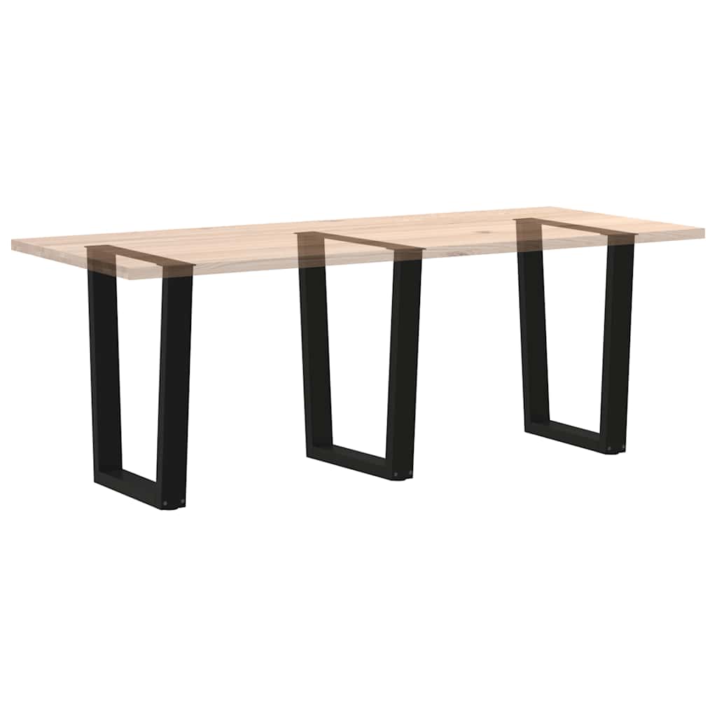 Eettafelpoten 3 st V-vormig 70x(72-73,3) cm staal zwart