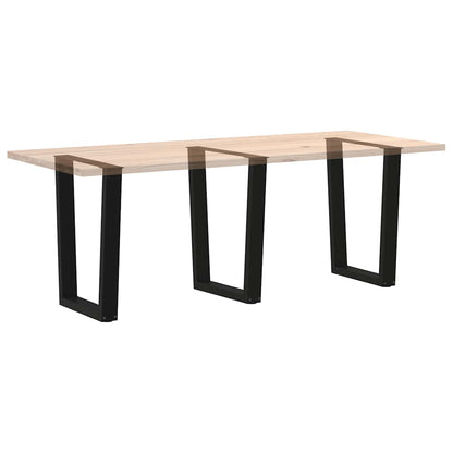 Eettafelpoten 3 st V-vormig 70x(72-73,3) cm staal zwart