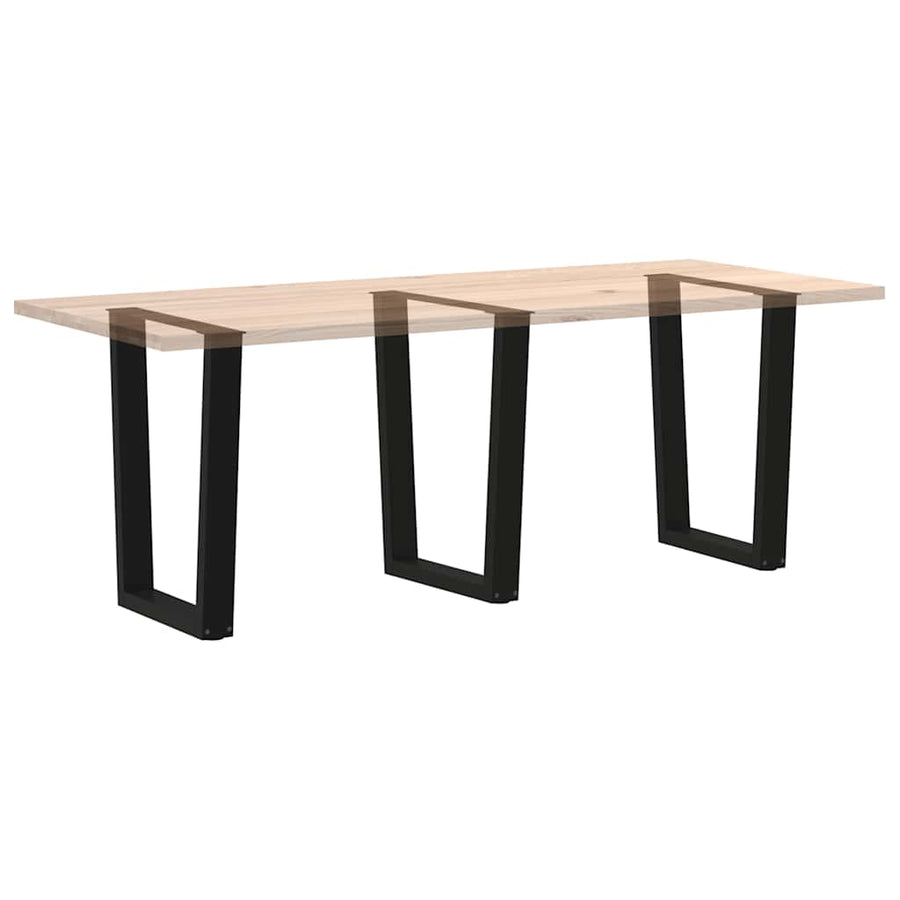 Eettafelpoten 3 st V-vormig 70x(72-73,3) cm staal zwart
