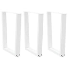 Dining Table Legs 3 pcs V-shaped 70x(72-73.3) cm Steel White