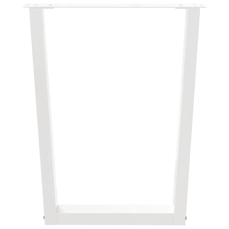 Eettafelpoten 3 st V-vormig 70x(72-73,3) cm staal wit