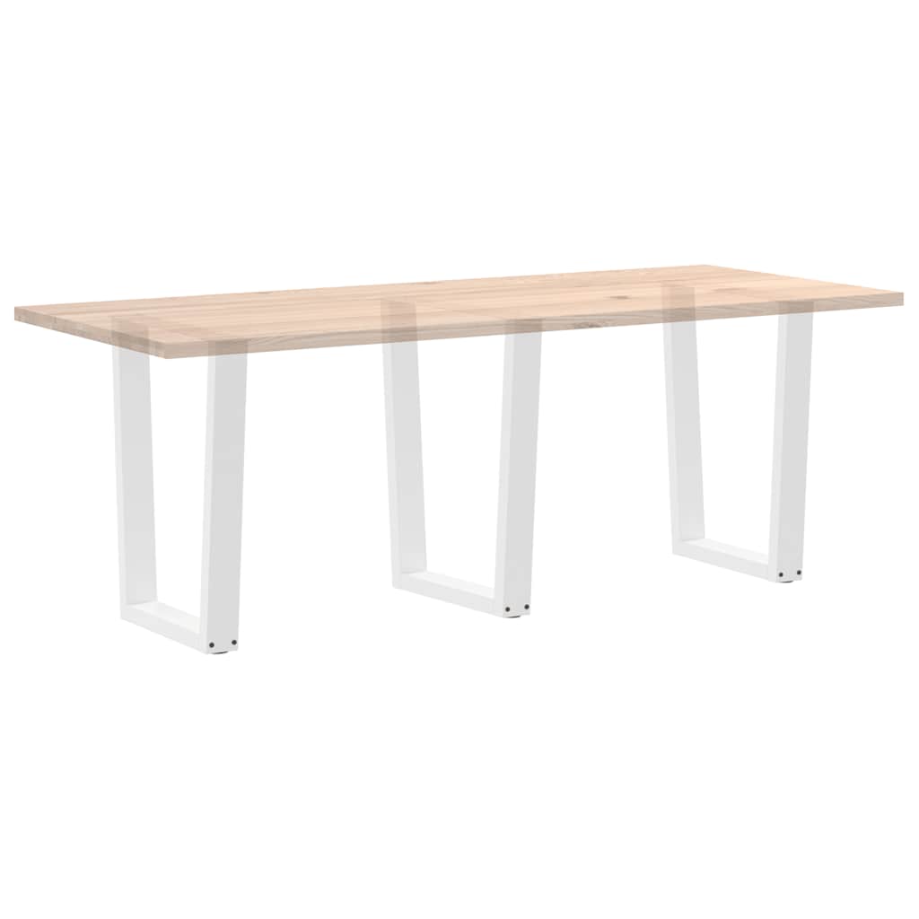 Eettafelpoten 3 st V-vormig 70x(72-73,3) cm staal wit