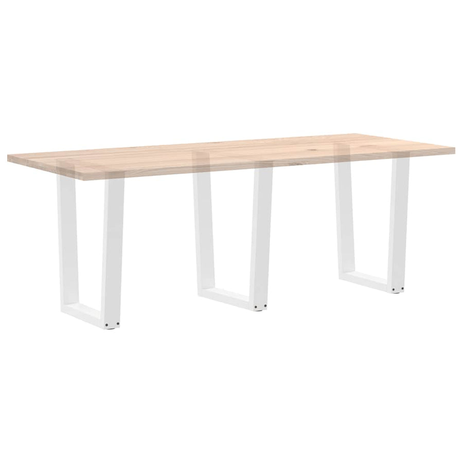 Eettafelpoten 3 st V-vormig 70x(72-73,3) cm staal wit