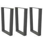 Dining table legs 3 pcs V-shaped 70x(72-73.3) cm steel anthracite