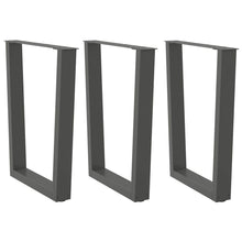 Eettafelpoten 3 st V-vormig 70x(72-73,3) cm staal antraciet