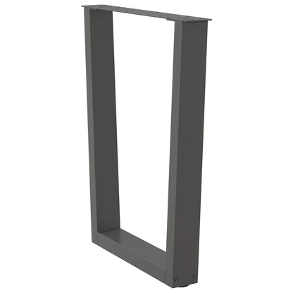 Eettafelpoten 3 st V-vormig 70x(72-73,3) cm staal antraciet