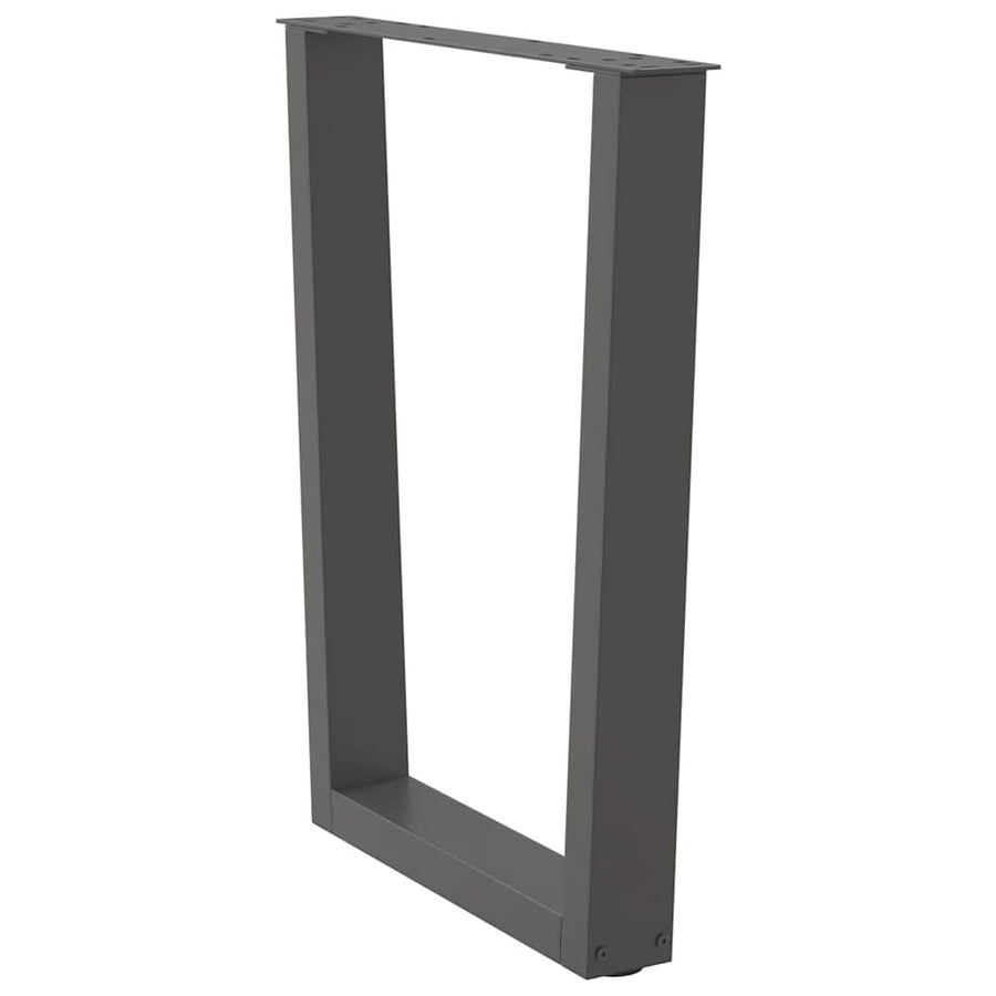 Eettafelpoten 3 st V-vormig 70x(72-73,3) cm staal antraciet
