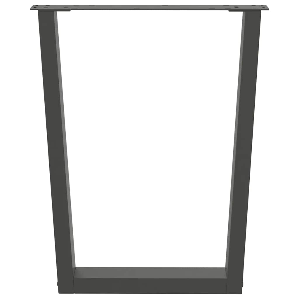 Eettafelpoten 3 st V-vormig 70x(72-73,3) cm staal antraciet