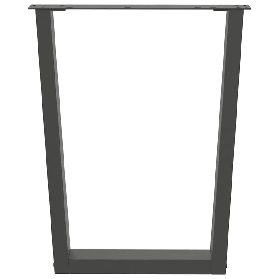 Eettafelpoten 3 st V-vormig 70x(72-73,3) cm staal antraciet