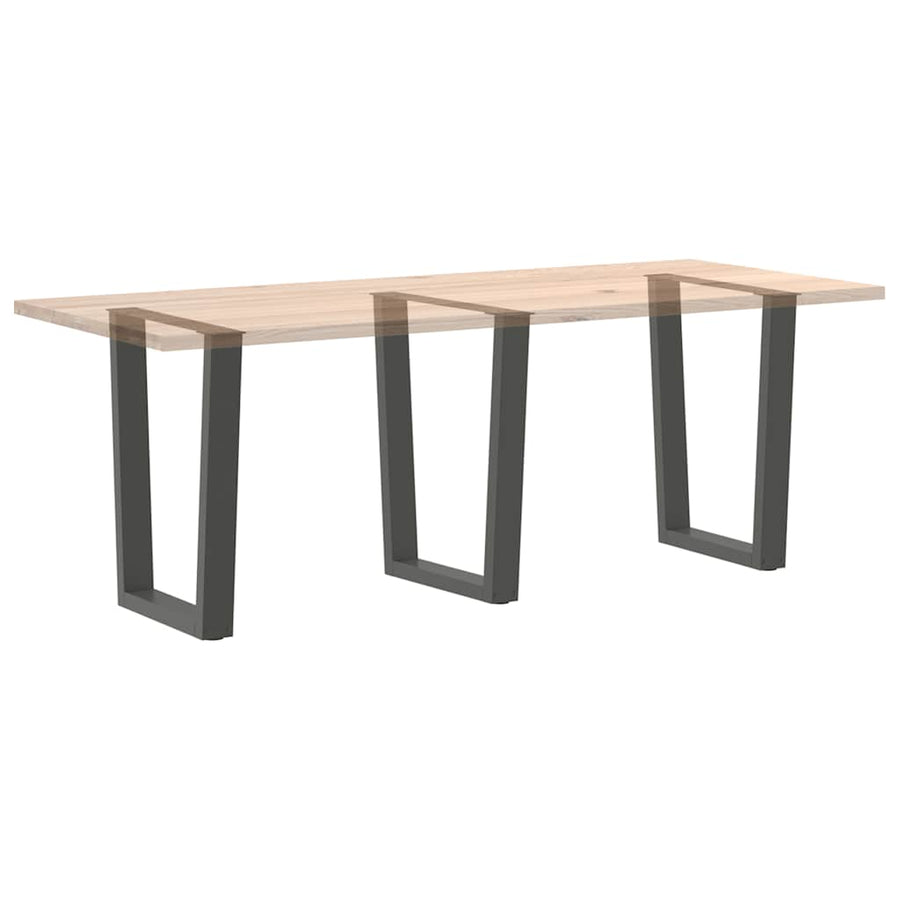 Eettafelpoten 3 st V-vormig 70x(72-73,3) cm staal antraciet