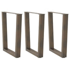 Dining table legs 3 pcs V-shaped 70x(72-73.3) cm steel natural