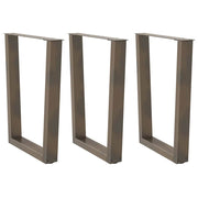 Eettafelpoten 3 st V-vorm staal naturel 70x72-73,3 cm