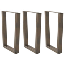 Eettafelpoten 3 st V-vormig 70x(72-73,3) cm staal naturel