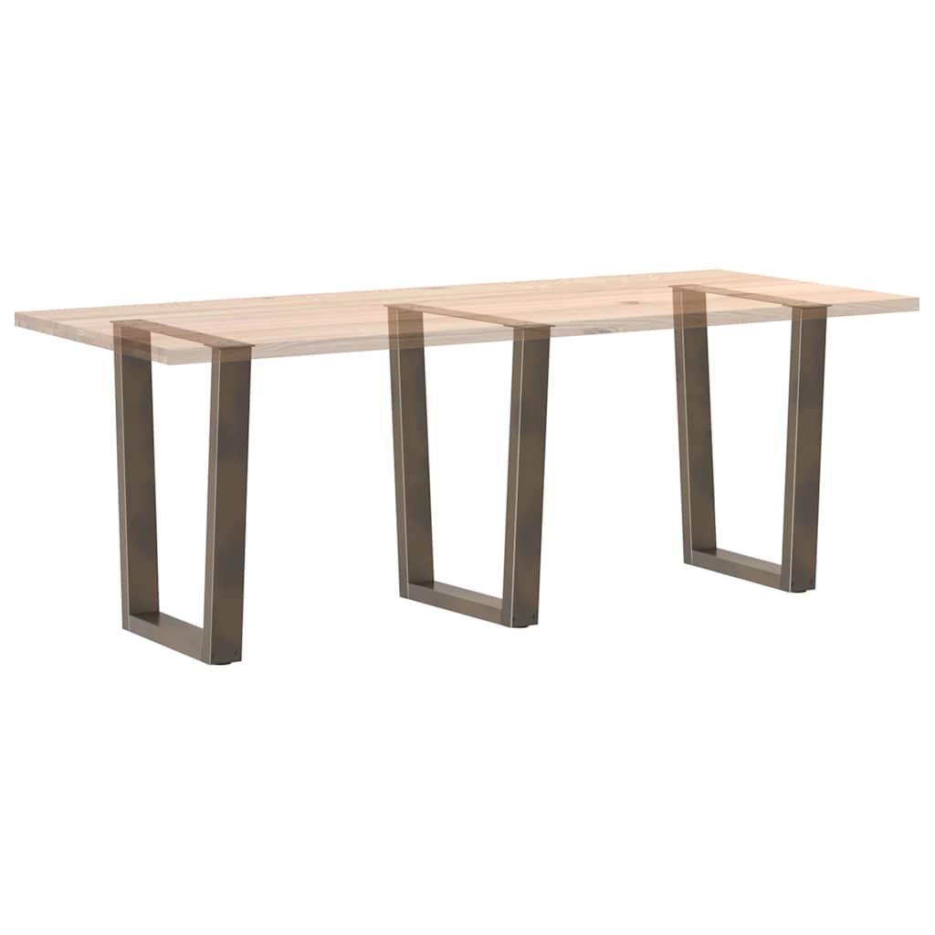 Eettafelpoten 3 st V-vormig 70x(72-73,3) cm staal naturel