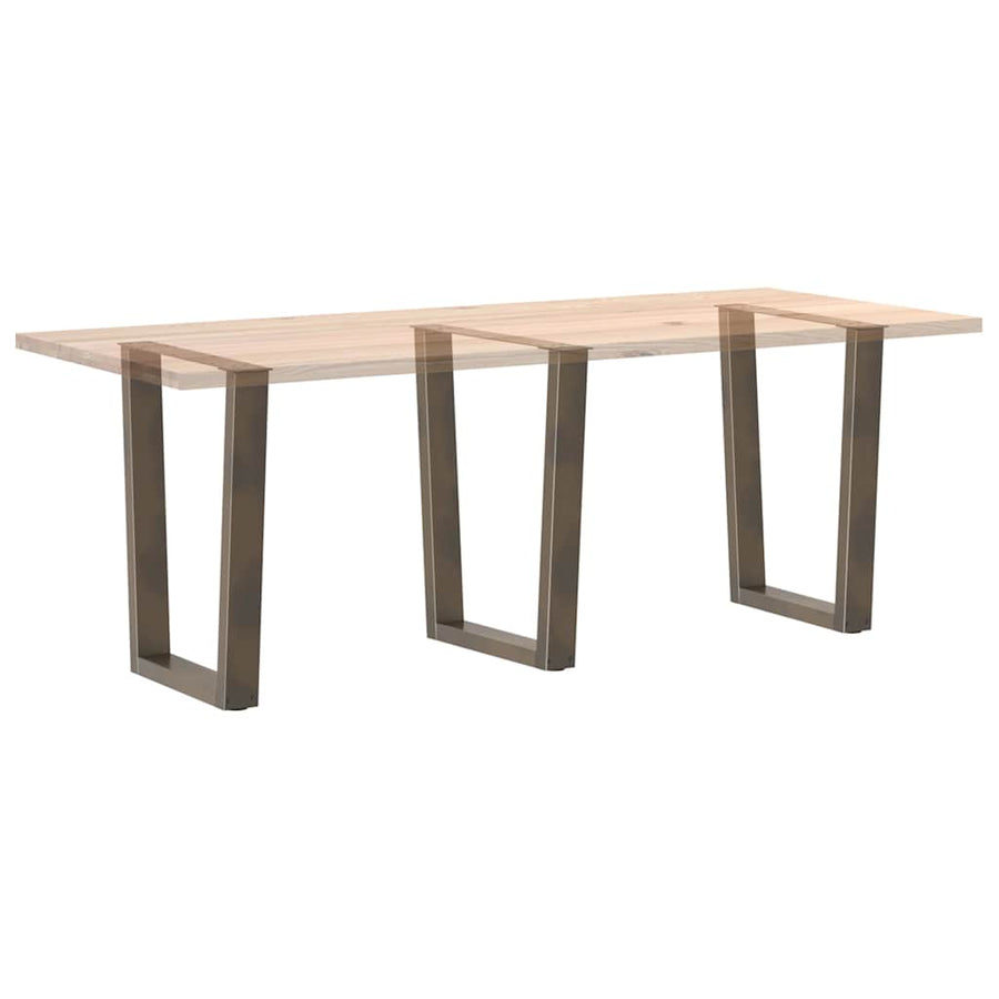 Eettafelpoten 3 st V-vormig 70x(72-73,3) cm staal naturel