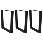 Eettafelpoten 3 st V-vormig 80x72-73,3 cm staal zwart