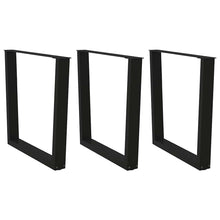 Eettafelpoten 3 st V-vormig 80x(72-73,3) cm staal zwart