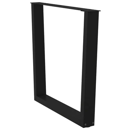 Eettafelpoten 3 st V-vormig 80x(72-73,3) cm staal zwart