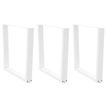 Eettafelpoten 3 st V-vormig 80x(72-73,3) cm staal wit
