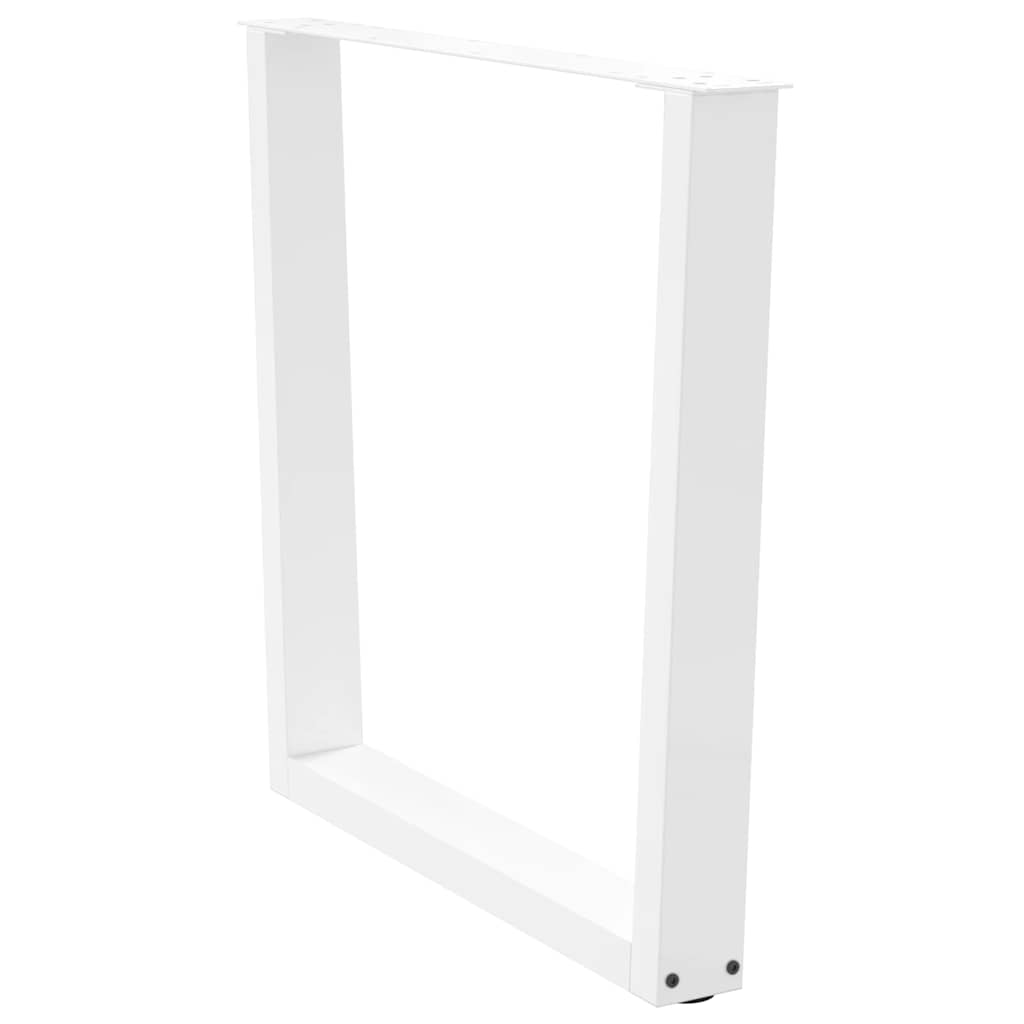 Eettafelpoten 3 st V-vormig 80x(72-73,3) cm staal wit